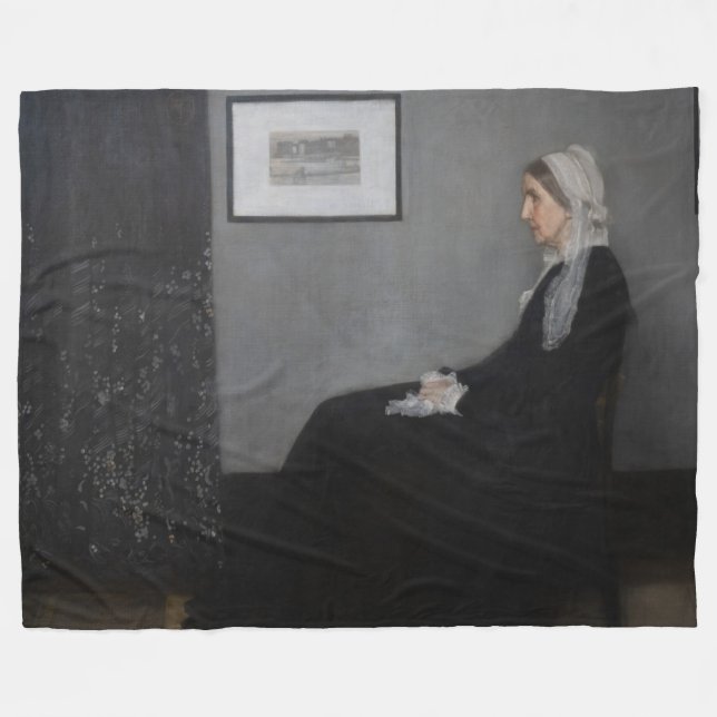 Manta Polar James Whistler - Retrato de la madre del artista (Frente (Horizontal))