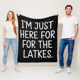 Manta Polar Janucá Estoy Aquí Solo Por Las Latkes Judías