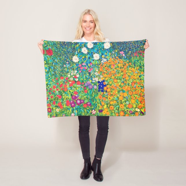 Manta Polar Jardín de flores, Gustav Klimt (In situ)