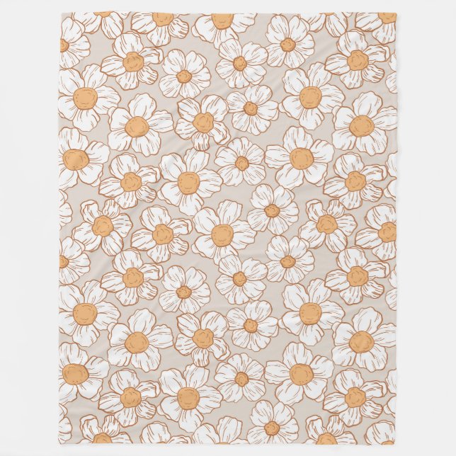 Manta Polar Jardín de invierno en Beige (Anverso)