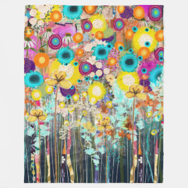 Manta Polar Jardín de los sueños - Arte floral inspirado en la