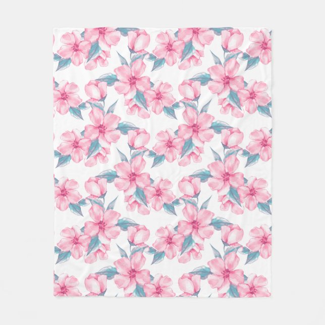 Manta Polar Jardín de primavera (Anverso)