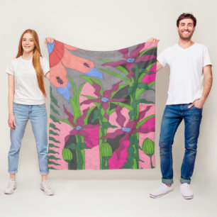 Manta Polar Jardín en Crepúsculo