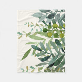 Manta Polar Jardín - Hojas Botánicas Rústicas Acuáticas 