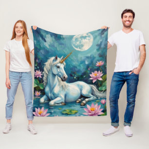 Manta Polar Jardín Místico de Unicornio