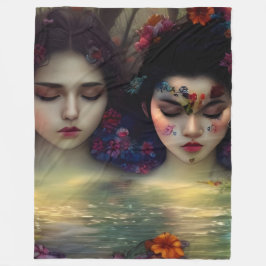 Manta Polar Jardín místico: Sueños Florales