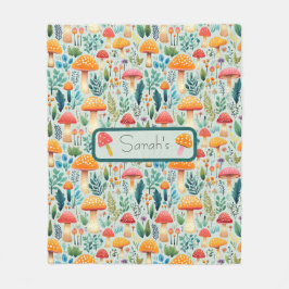 Manta Polar Jardín verde de los hongos