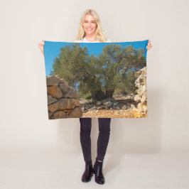 Manta Polar Jardines de oliva de Lun