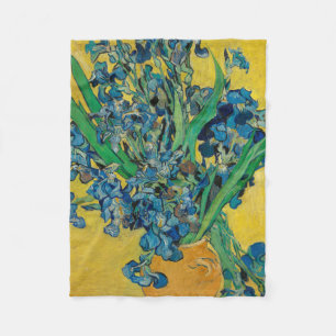 Manta Polar Jarrón Van Gogh con Iris Clasicismo Impresionista
