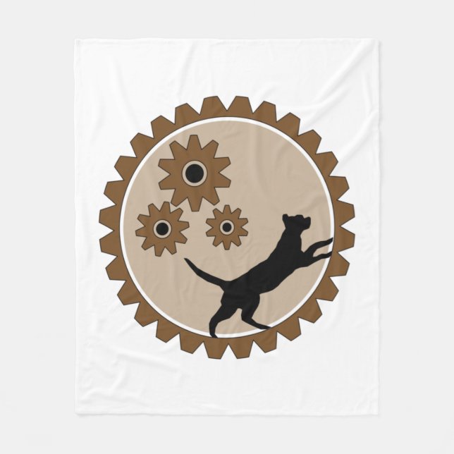 Manta Polar jaula propulsada por perros con ruedas (Anverso)