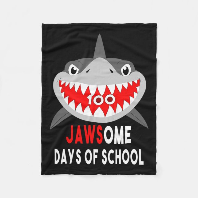 Manta Polar Jawesome 100 días de escuela lindo regalo divertid (Anverso)