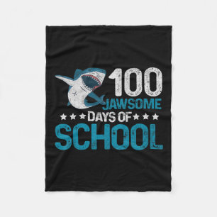 Manta Polar Jawsome Days School, 100 días, niños vintage no