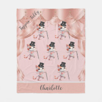 Jazzy Tap Dancing Tabby Cat Gorra Cane Monograma