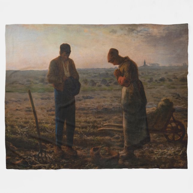 Manta Polar Jean-Francois Millet - The Angelus (Frente (Horizontal))