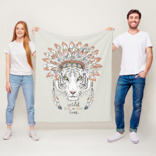 Manta Polar Jefe indio del nativo americano del tigre