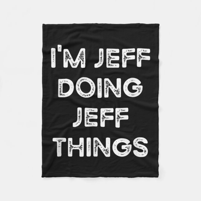 Manta Polar Jeff Doing Jeff Things Funny Navidades Idea (Anverso)