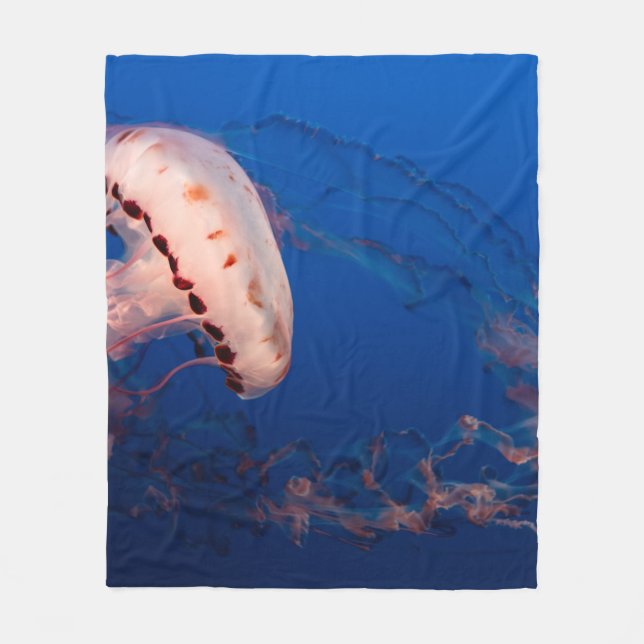 MANTA POLAR JELLYFISH BLANCO Y NARANJA (Anverso)