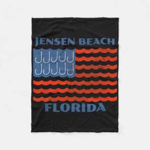 Manta Polar Jensen Beach Florida Bandera Americana de Pesca Vi