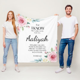 Manta Polar Jeremiah 29:11 Rosa Rosa Personalizada