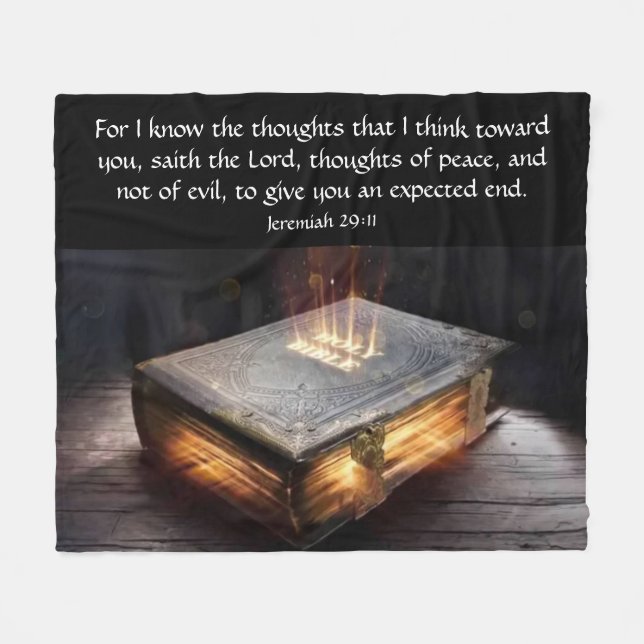 Manta Polar Jeremías 29:11 (Frente (Horizontal))