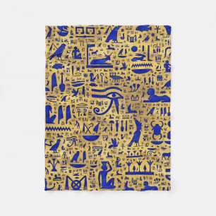 Manta Polar Jeroglífico egipcio Lapis Lazuli y Gold