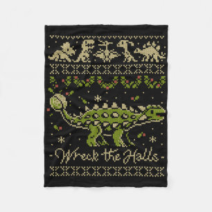 Manta Polar Jersey de Navidad de Ankylosaurus Dinosaurio