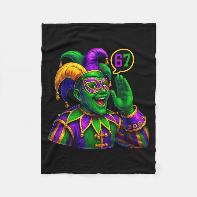 Manta Polar Jester Saying Six Seven 67 6 7 Meme Mardi Gras Fat (Anverso)