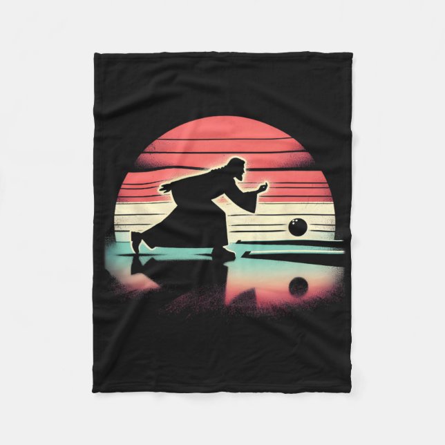 Manta Polar Jesucristo Bowler - Divertido Bo religioso cristia (Anverso)