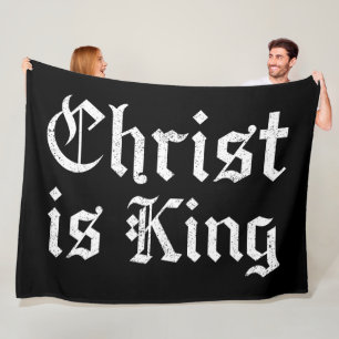 Manta Polar Jesucristo es Rey Arte Grunge Gothic Blackletter