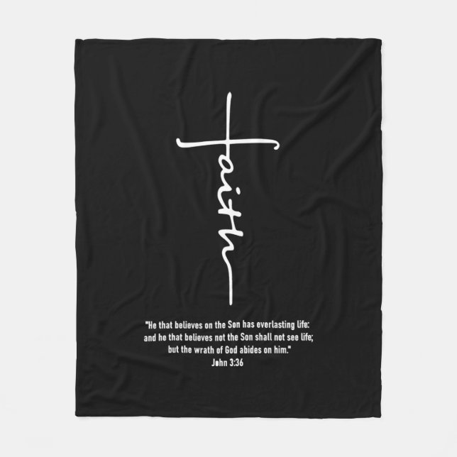 Manta Polar Jesús Amor| Cruz de la Fe Cristiano Jesús Dios de  (Anverso)