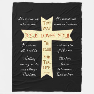 Manta Polar Jesus Blanket - Negro