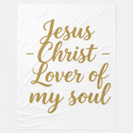 Manta Polar Jesus Christ Lover of My Soul Fleece Blanket 