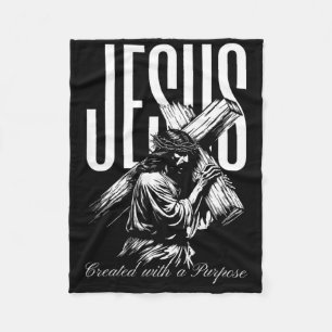 Manta Polar Jesús Creado Con Un Propósito Vintage Fe Sobre Fe