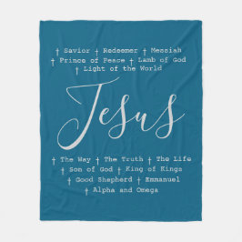 Manta Polar "Jesús es" basado en la fe cristiana