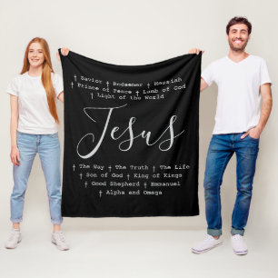 Manta Polar "Jesús es" basado en la fe cristiana