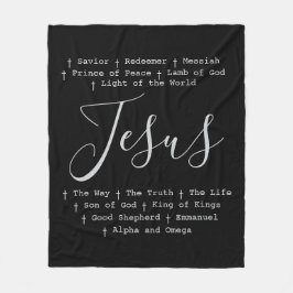 Manta Polar "Jesús es" basado en la fe cristiana