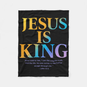 Manta Polar Jesús es el Rey Jesús Juan 14_6 Disfraces cristian