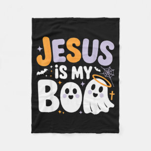 Manta Polar Jesús es mi Boo Lindo Halloween Cristiano Fantasma