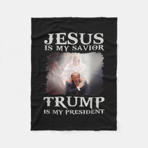 Manta Polar Jesús Es Mi Salvador Trump Es Mi Presidente