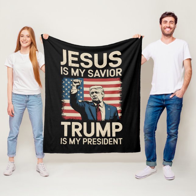 Manta Polar Jesús Es Mi Salvador Trump Es Mi Presidente 47 EEU (In situ)