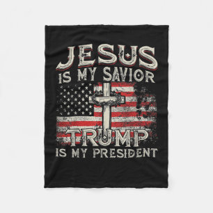 Manta Polar Jesús Es Mi Salvador Trump Es Mi Presidente Estado