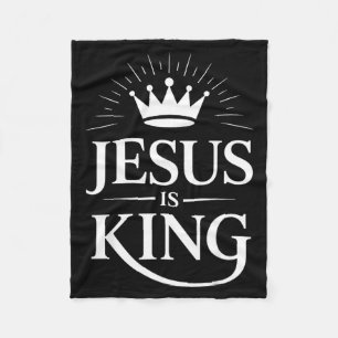 Manta Polar Jesús Es Rey Cristiano 