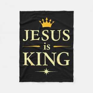 Manta Polar Jesús Es Rey _ Diseño De Fe Cristiana