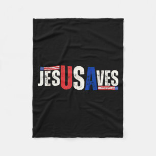 Manta Polar Jesús Estados Unidos salva la bandera cristiana pa