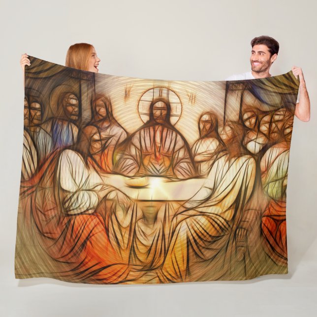 Manta Polar Jesus Fleece Blanket (In situ)
