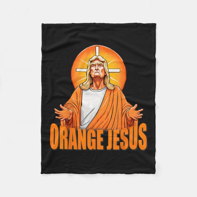 Manta Polar Jesus Funny Trump (Anverso)