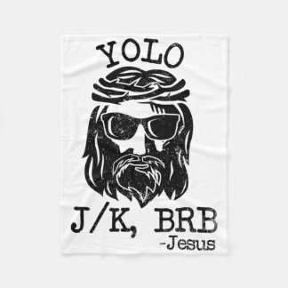 Manta Polar Jesús genial Pascua Yolo Jk Brb Día Chiste cristia
