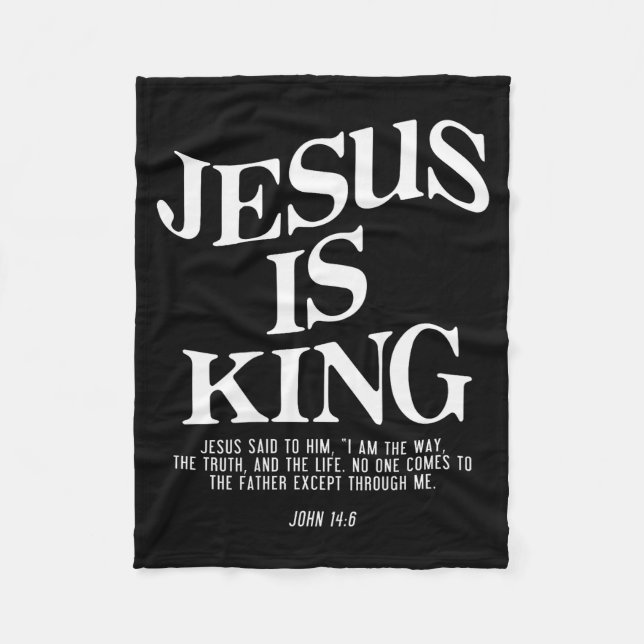 Manta Polar Jesus Is King John Bible Verse Christian Religious (Anverso)