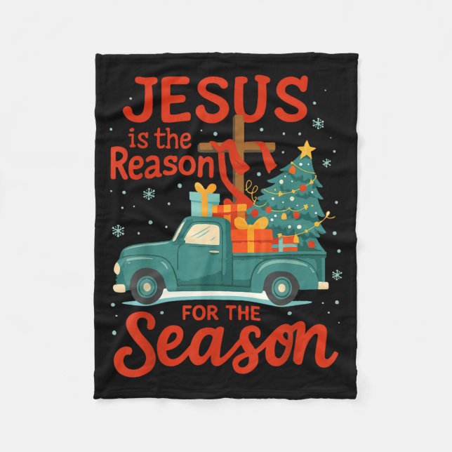 Manta Polar Jesus Is The Reason For The Season Pajamas Kids Ch (Anverso)