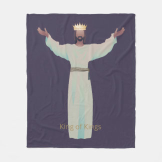 Manta Polar Jesus "King of Kings" Blanket, Christian Gifts